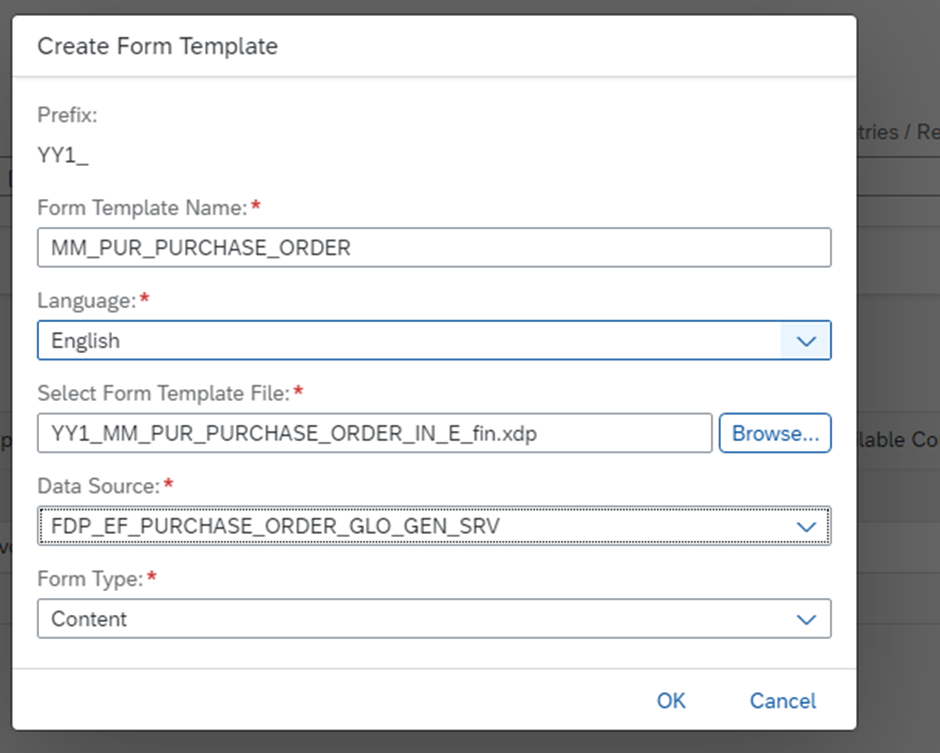 Custom Form Template