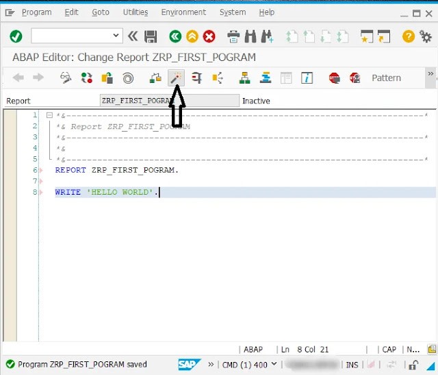 Active the ABAP code